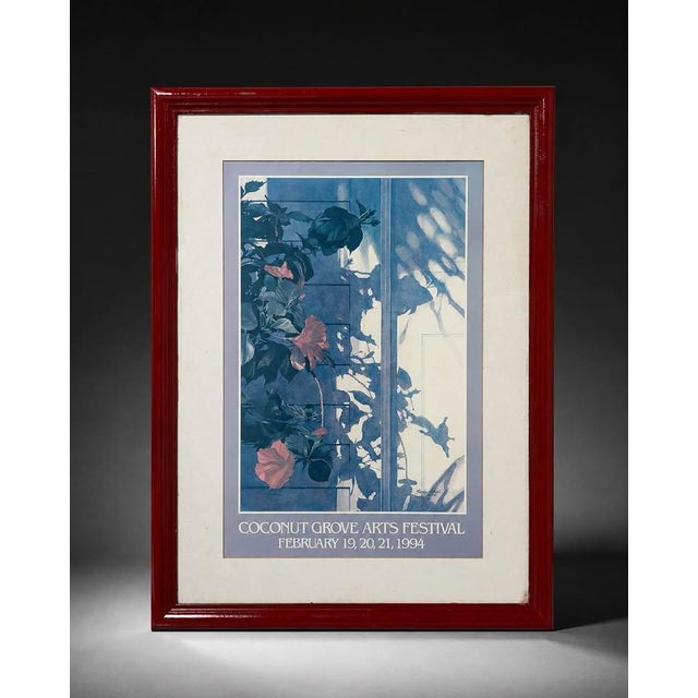 Vintage 1994 Coconut Grove Arts Festival Framed Poster For Sale - Image 4 of 5