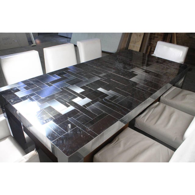 Paul Evans Cityscape Dining Suite, Eight Chairs with Table - Set of 9 For Sale In Chicago - Image 6 of 9
