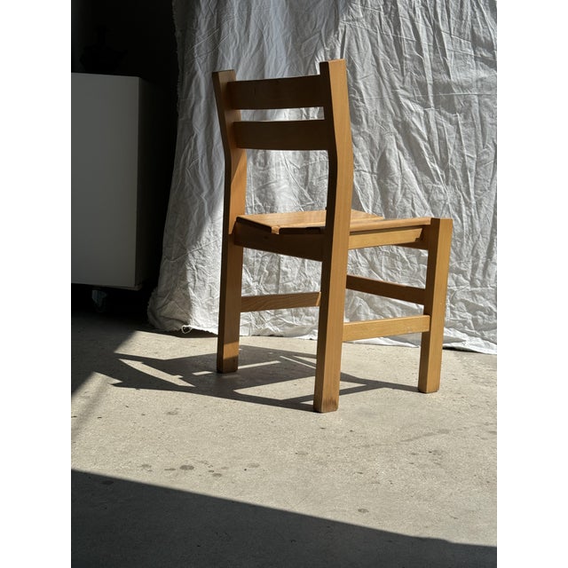 Vintage Brown Pine Chair For Sale - Image 16 of 18