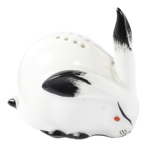 Art Deco Porcelain Bunny Salt Shaker Signed by Marcel Sandoz for Limoges
