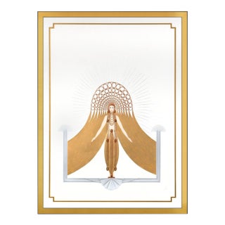 20th Century Circe Art Deco Gold Serigraph Erté For Sale