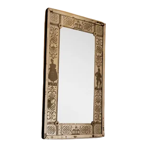 Antique Etched Glass Mirror Ex Collection: Elsie De Wolfe