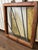 Antique Glass Wood Frame Stained Prairie School Window - Geometric Reversible Wood Frame For Sale In Columbus - Image 6 of 10