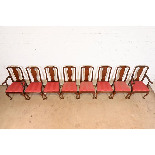 Henkel Harris Queen Anne Solid Mahogany Dining Chairs, Set of Four For Sale In South Bend - Image 6 of 12