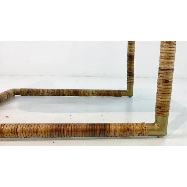 2010s Mid-Century Modern Style Henredon Cane Chair For Sale - Image 5 of 7