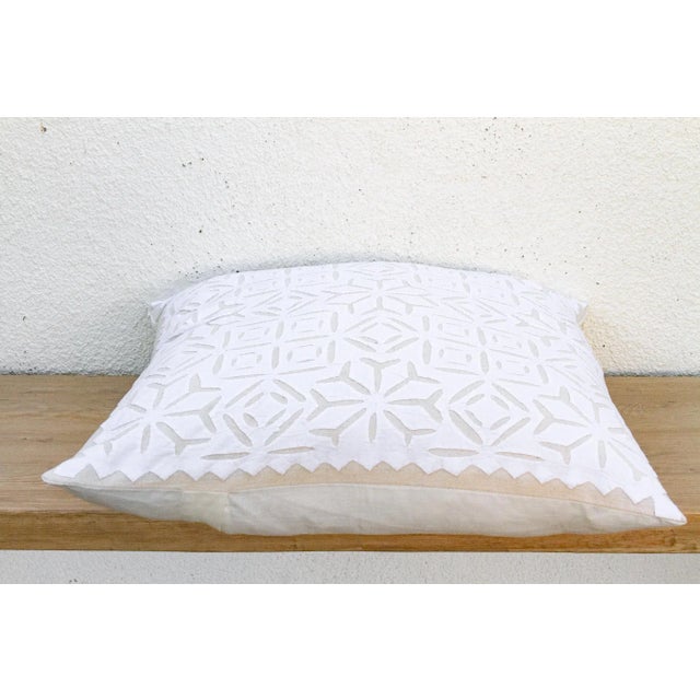 Starry Blossom Appliqué Pillow Cover For Sale In Los Angeles - Image 6 of 8