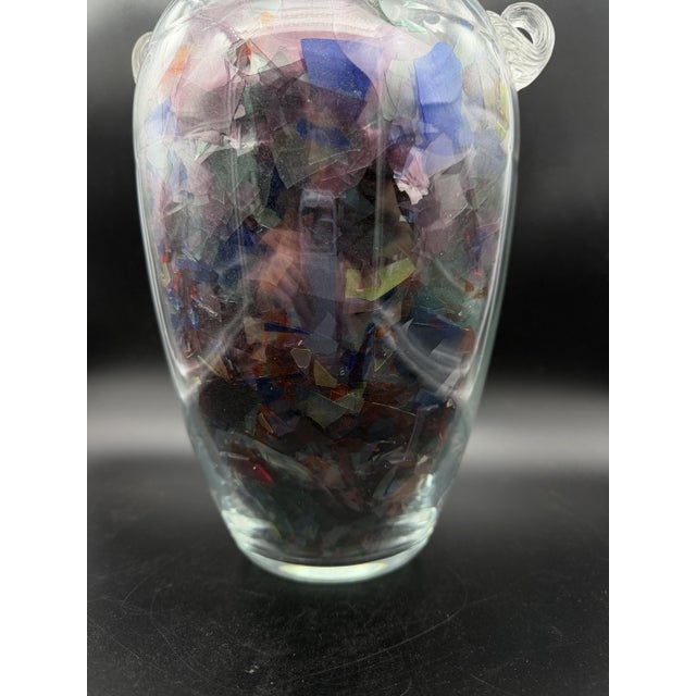 Amphora Vase in Hand-Blown Murano Artistic Glass by Lovc Cenedese, 1950s For Sale - Image 14 of 15