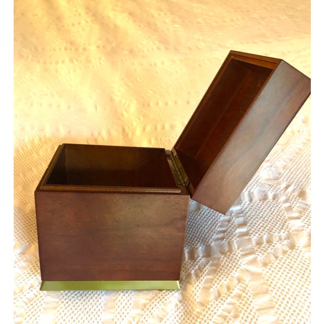 Wood Vintage Wood and Brass Bombay Company Box For Sale - Image 7 of 9