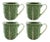 Bordallo Pinheiro Cabbage Mug, Green, Set of 4 For Sale