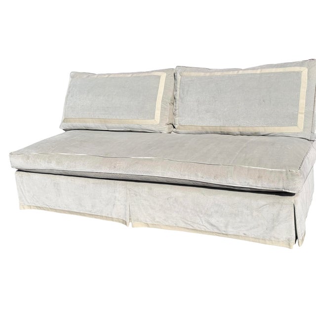 Nancy Corzine Modern Nancy Corzine Easton Armless Loveseat Sofa For Sale - Image 4 of 4