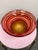 Design Plus Gallery presents a Waterford Evolution Collection Red and Amber Striped Art Glass Bowl. This art glass bowl...