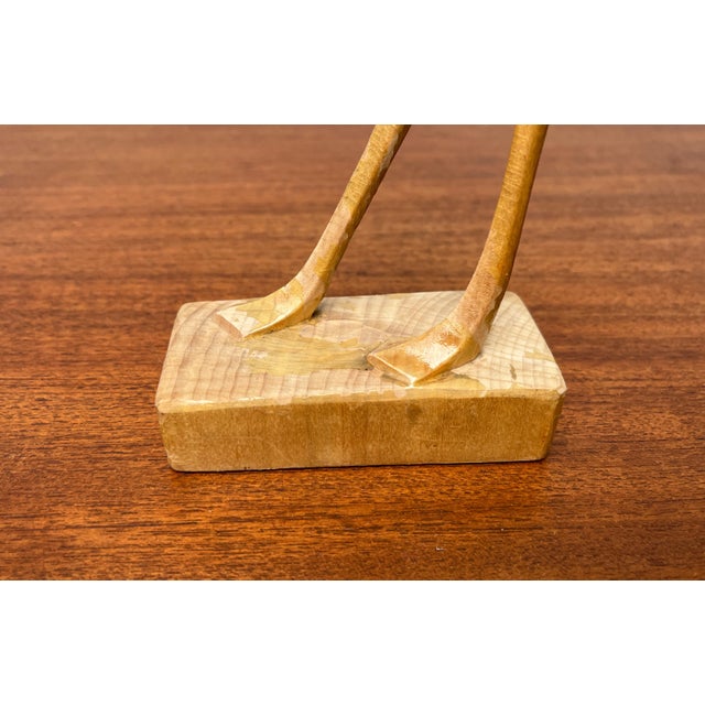 Mid-Century Wooden Flamingo Figurine, 1960s For Sale - Image 8 of 17