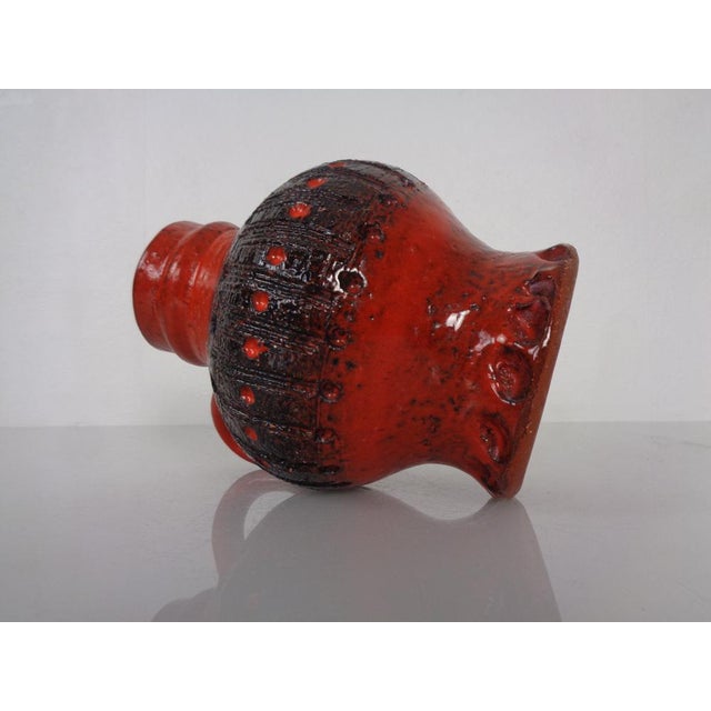 Red & Black Sawa Ceramic Vase, Germany, 1960s For Sale - Image 12 of 18