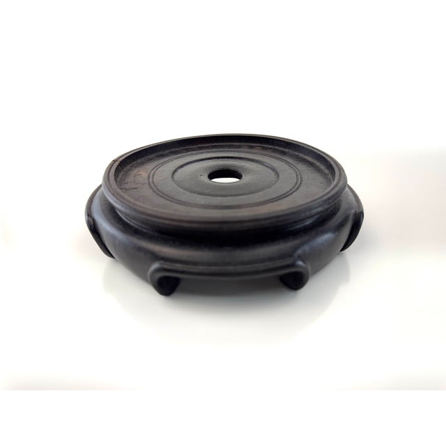 Vintage Black & Gold Greek Revival Style Vase With Figural Motif on Stand For Sale - Image 11 of 13