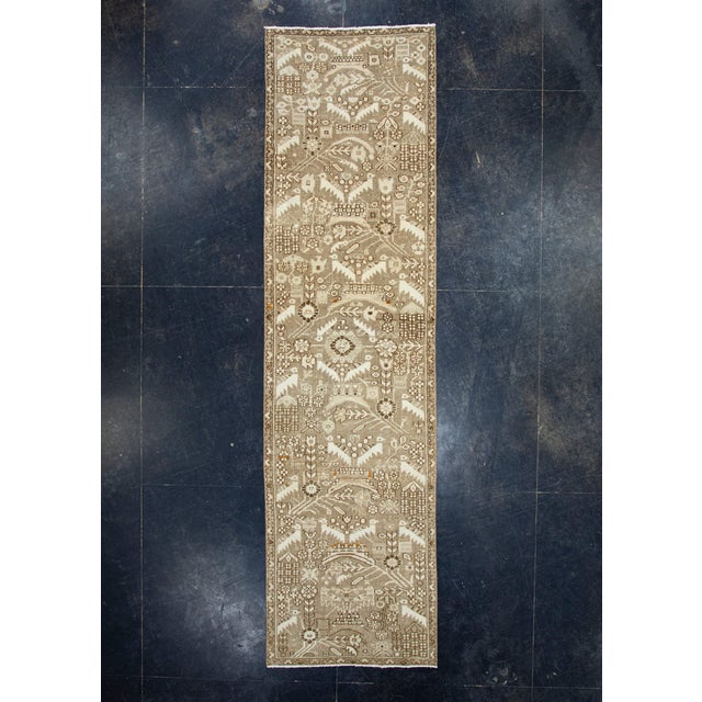 Brown Turkish Vintage Runner Rug 2'7" x 9'8" #17967 For Sale - Image 8 of 8
