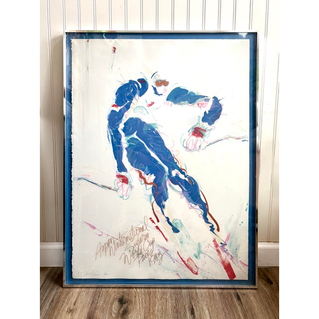Vintage Terry Rose Aspen Winternational 1983 Framed Lithograph Signed Numbered 3/25 For Sale In Aspen - Image 6 of 9