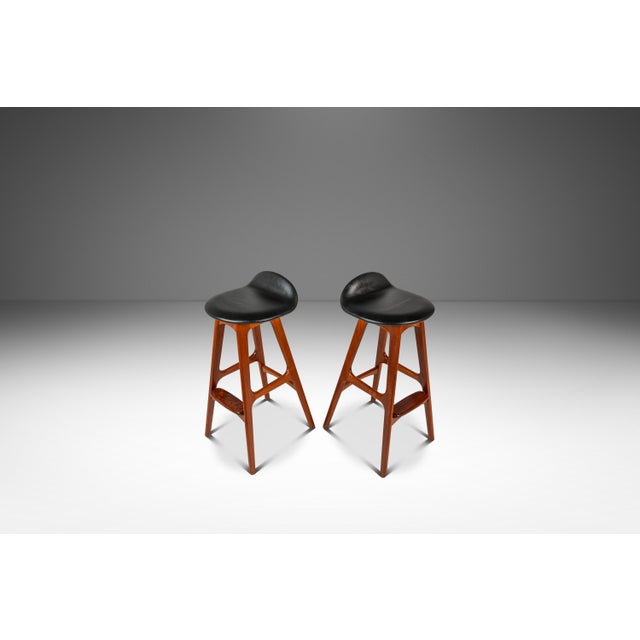 Introducing a limited set of four Model OD-61 counter-height barstools designed by the influential Erik Buch for the...