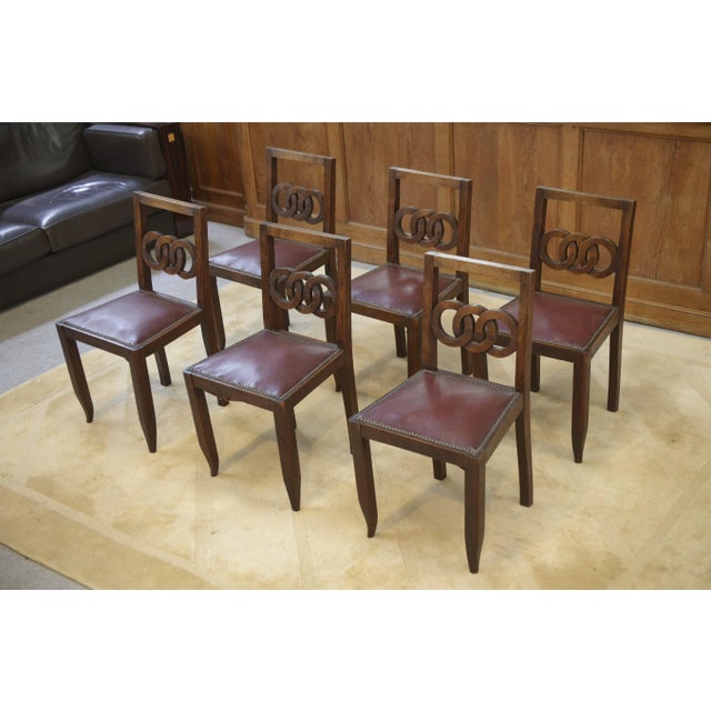 1950s Oak Dining Chairs, 1950s, Set of 6 For Sale - Image 5 of 12