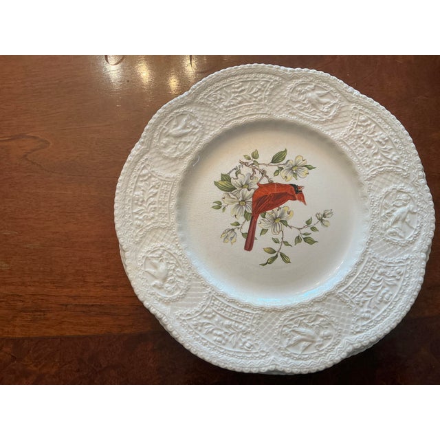 1970s Set of 8 Royal Cauldon Dinner Plates “Aviary” Pattern Bristol Ironstone For Sale - Image 5 of 9