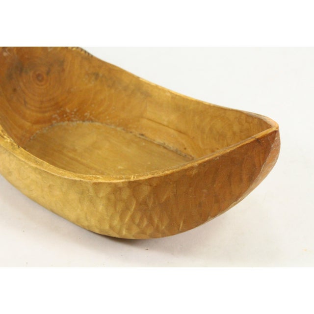 Early 1900's Carved Wood Scoop Ladle Spoon Norwegian Folk Art Kåsa For Sale - Image 9 of 12