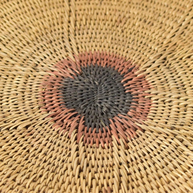African Early 20th Century Makenge Flat Wedding Basket 19.0 Inch Zambia For Sale - Image 3 of 9
