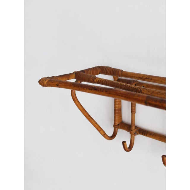 Vintage Czechoslovak Rattan Wall Coat Rack by Úluv, 1960s For Sale - Image 13 of 15