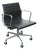 Late 20th Century Eames Style Black Leather Herman Miller Aluminum Group Chair For Sale