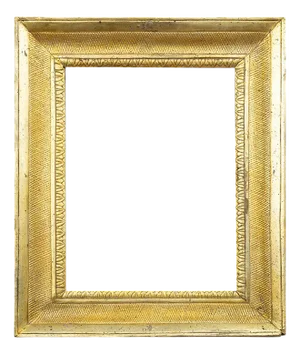 Antique Neapolitan Empire Frame in Gilded and Carved Wood, Early 19th Century