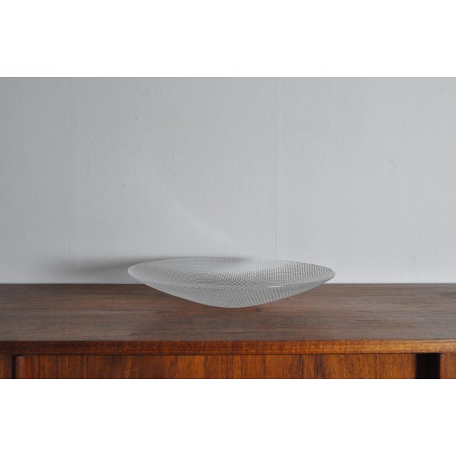 Glass Trigona Glass Dish from Holmegaard, Denmark, 1980s For Sale - Image 7 of 9