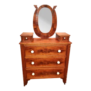 Late 19th Century Antique Empire Style Mohogany Chest
