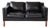 Danish Black Leather Two-Seater Sofa, 1960s For Sale