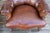 Brown Pair of Vintage 1980s Distressed Brown Leather Tufted Library Armchairs For Sale - Image 8 of 18
