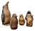 Mid-Century German Studio Pottery Penguin Figurines from Worspweder Keramik, 1960s, Set of 5 For Sale