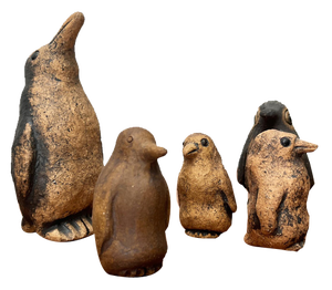 Mid-Century German Studio Pottery Penguin Figurines from Worspweder Keramik, 1960s, Set of 5
