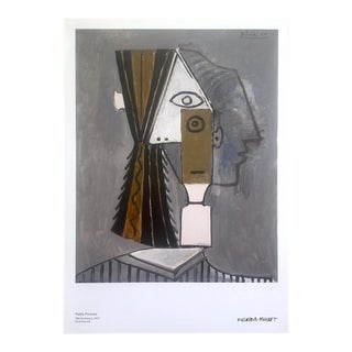 Pablo Picasso Offset Lithograph Print Sweden Museum Cubist Poster " Tete De Femme " 1957 For Sale