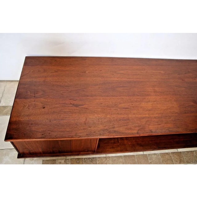 1960s Vintage Mid Century Modern Coffee Table With Cabinet on Rollers Custom Made For Sale - Image 4 of 10