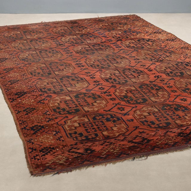 Vintage Bukhara Rug, Afghanistan For Sale - Image 9 of 9