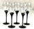 1980s 1980s Amaryllis, Black, Stemmed Wines by Colony - Set of Five For Sale - Image 5 of 5