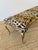 Metal Vintage 1970s Hollywood Regency Leopard Print Button Tufted Bench For Sale - Image 7 of 11