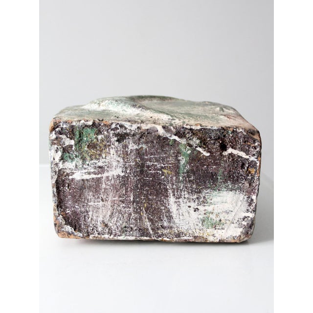 Vintage Cement Sun and Moon Vase Sculpture For Sale - Image 17 of 17