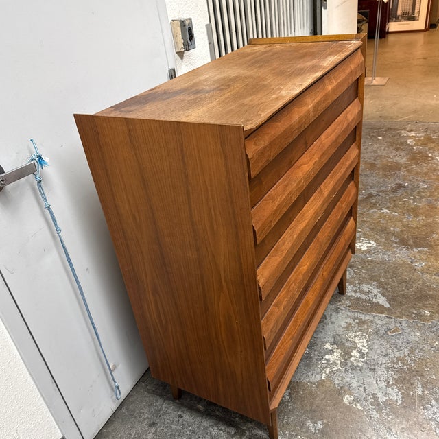 Lane Furniture First Edition Mid-Century Tallboy Dresser For Sale - Image 11 of 12