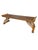 Mid-Century Modern 1960s Figured Wood Grain and Brass-Trimmed, Curved Leg Bench, Seat, Low Dining Zataku Table/Kotatsu, For Sale - Image 3 of 17