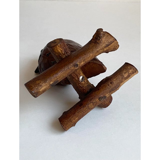 Wood 18th Century Carved Wood Folk Art Bird Trinket Box For Sale - Image 7 of 10