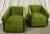 Pair Green Velvet Swivel Chairs For Sale - Image 9 of 9