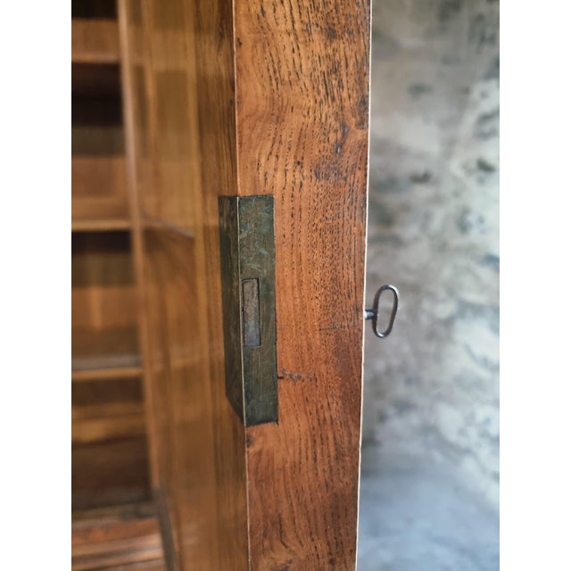 Antique French Louis Philippe Wardrobe in Elm and Oak, 1800s For Sale - Image 9 of 16