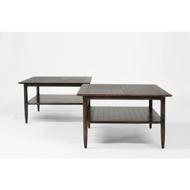 Set of Mid-Century Oak Coffee Tables in Espresso, C. 1950s For Sale - Image 4 of 11