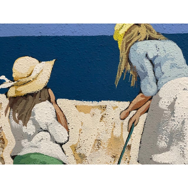 Coastal Original 20 Th C Modern Coastal Art Painting on Board Signef For Sale - Image 3 of 7