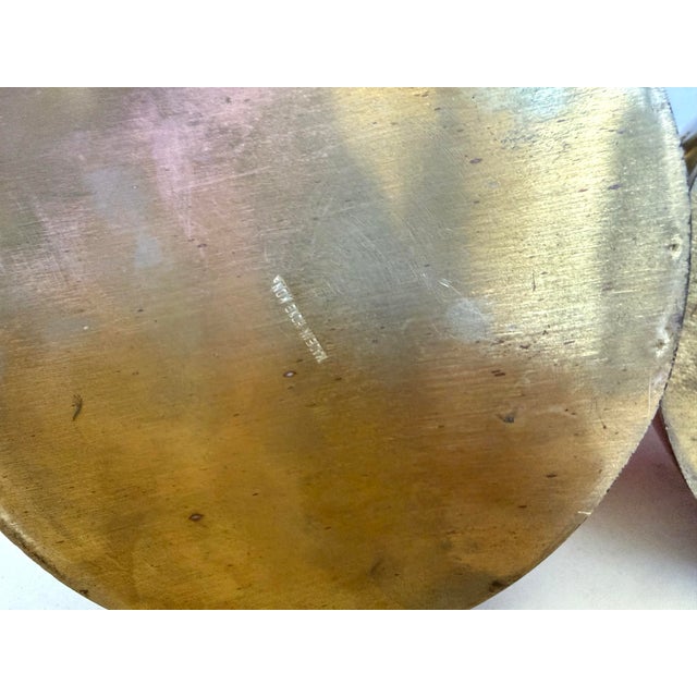 Pair of Mid-Century Brass & Copper Angel Candleholders For Sale - Image 11 of 12