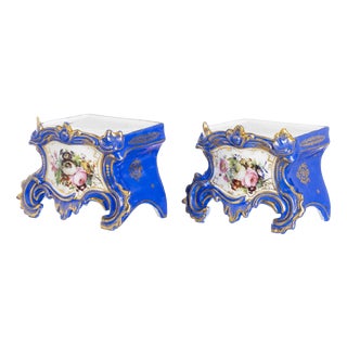 Porcelain Bases from Vieux Paris, 19th Century, Set of 2 For Sale