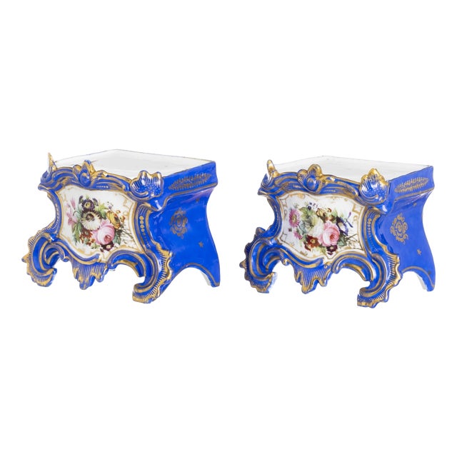 Porcelain Bases from Vieux Paris, 19th Century, Set of 2 For Sale